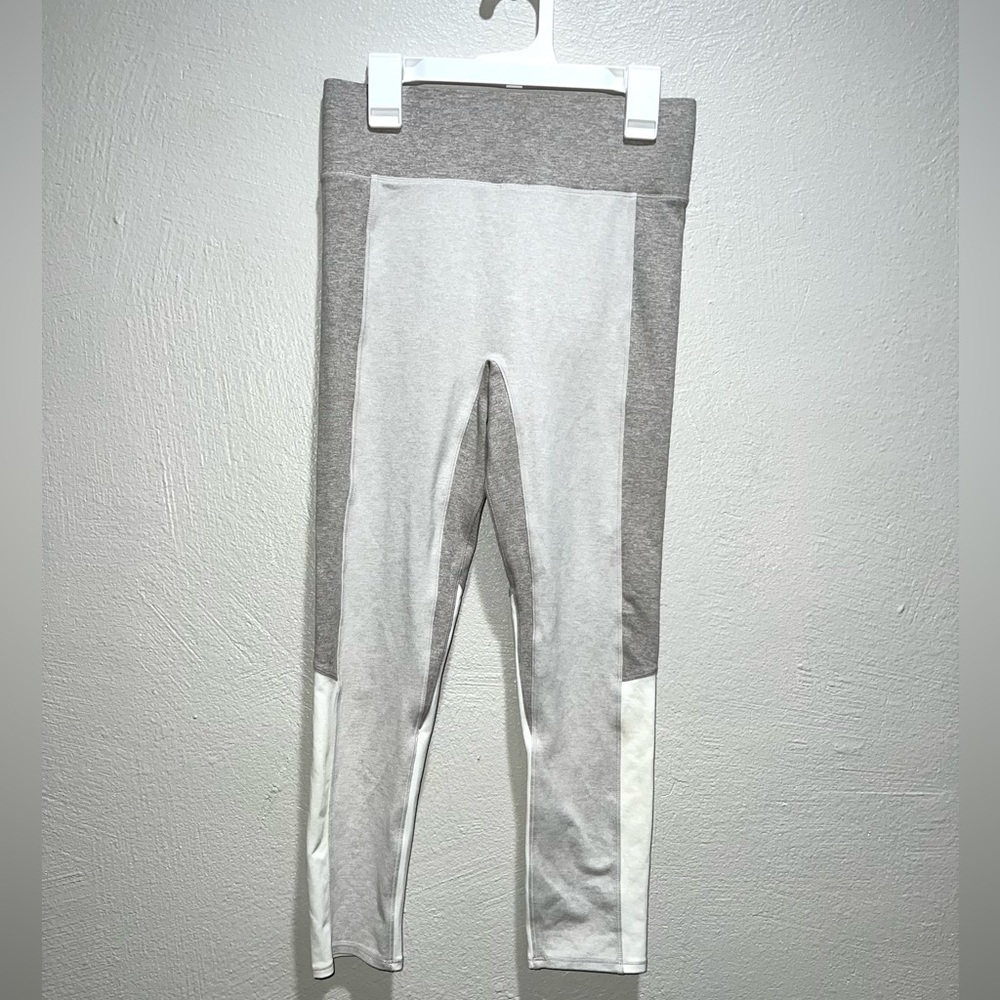 We Over Me Taupe Brown Beige White Leggings